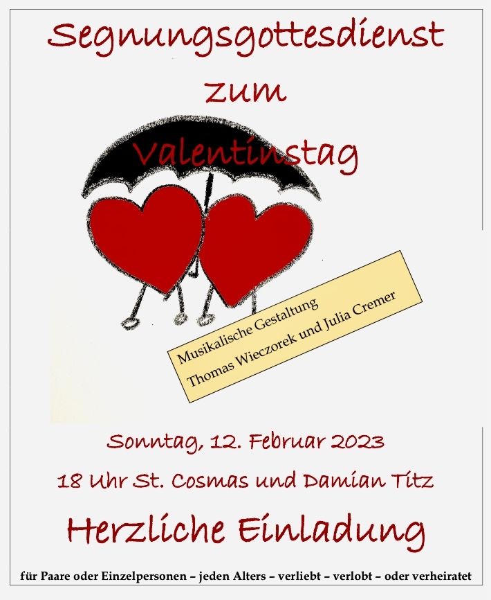 Segnungsgottesdienst zum Valentinstag 2023