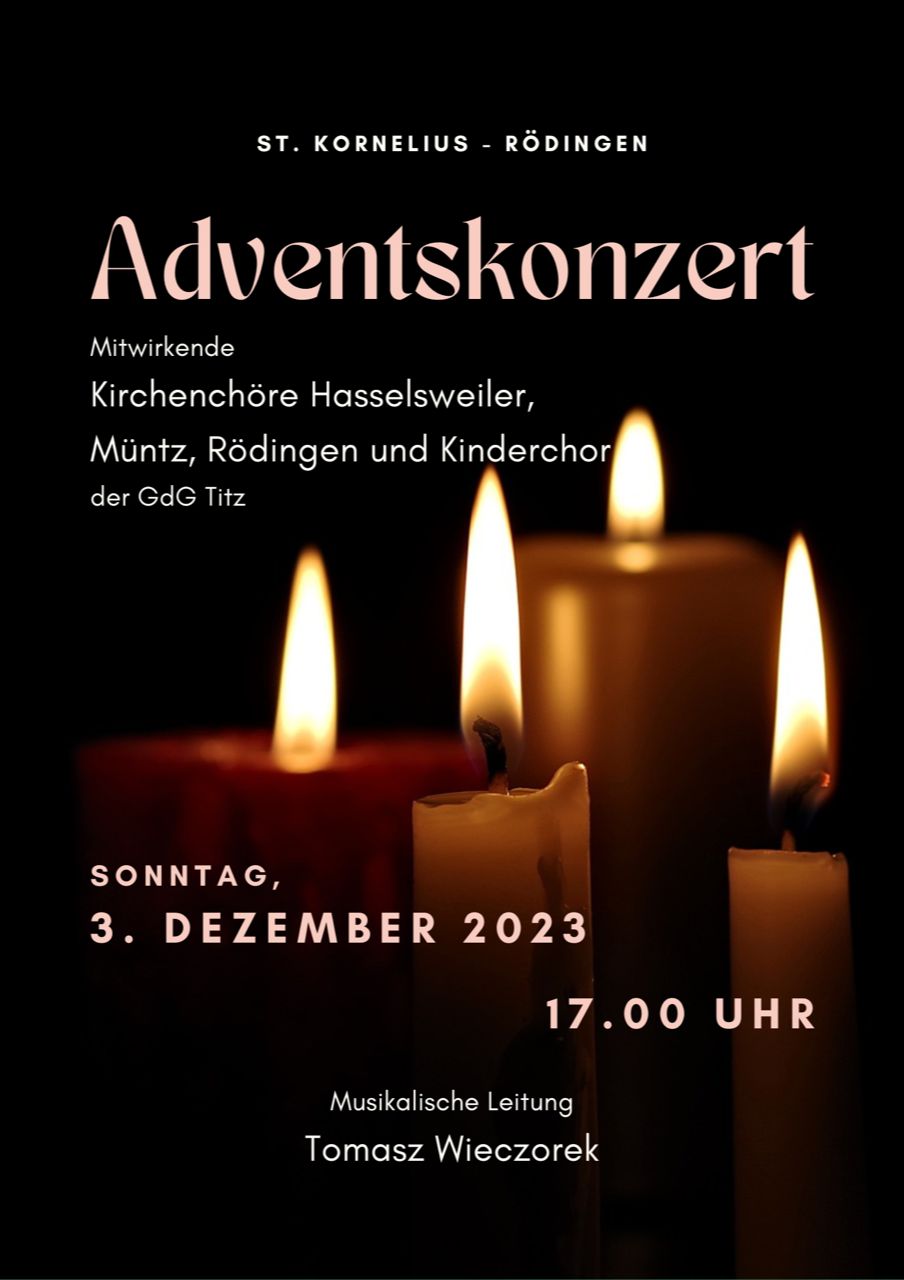 Adventskonzert am 03.12.2023 in St. Kornelius / Rödingen