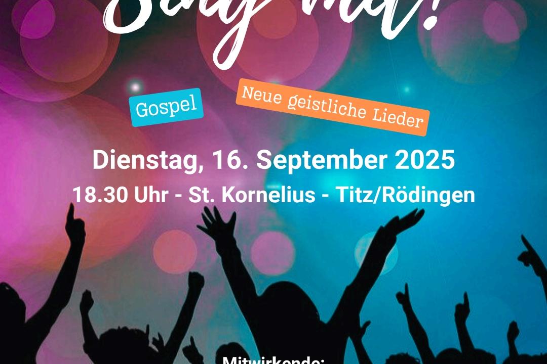 Plakat zum Mitsingkonzert
